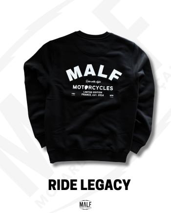 sweat noir manches longues malf